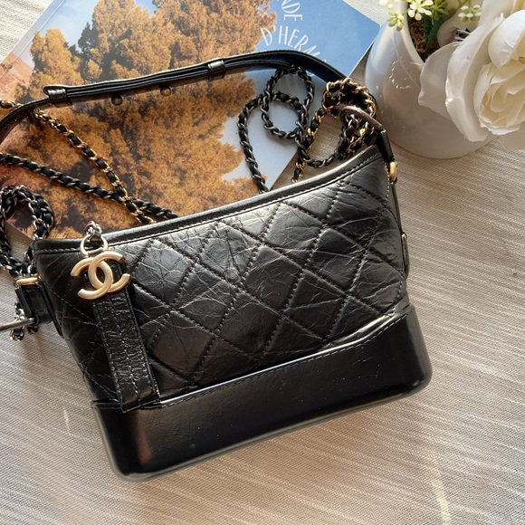 CHANEL Handbags - Chanel Small Calfskin Gabrielle Hobo Black